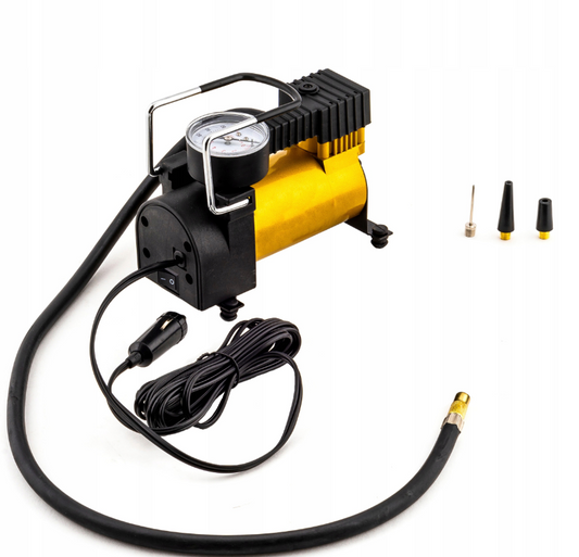 KOMPRESOR DO AUTA KOMPRESOROVÁ PUMPA 150 PSI 12V UNIVERZÁLNA + KONCOVKY
