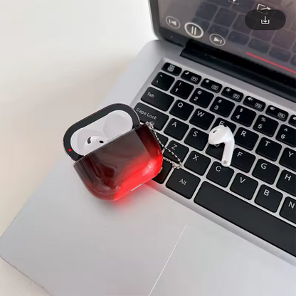Luminous Shiny Quicksand Earphone Case Cover for AirPods Airpod Pro 4 3 2 Luxury Headphone Moving Sand Funda Protective Hard Bag