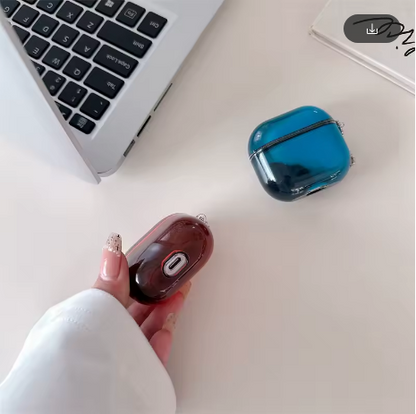 Luminous Shiny Quicksand Earphone Case Cover for AirPods Airpod Pro 4 3 2 Luxury Headphone Moving Sand Funda Protective Hard Bag
